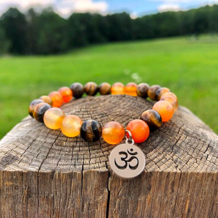 Minerální náramek tygří oko, karneol - MED